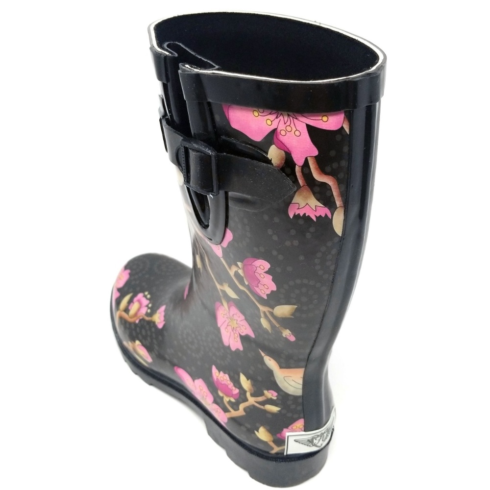 Women's Mid Calf Rain Boots, #5509, Cherry Orchard - Picture 3 of 4